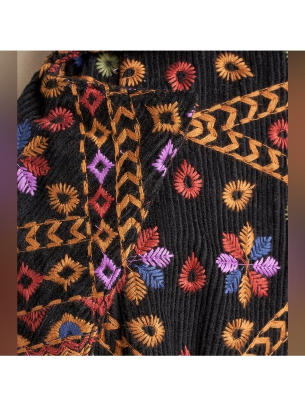 FARM Rio Black Embroidered Geometric & Floral Blazer small - Picture 3 of 7